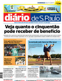 Capa do jornal Diário de São Paulo 30/07/2017