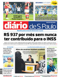 Capa do jornal Diário de São Paulo 31/07/2017