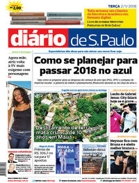 Capa do jornal Diário de São Paulo 02/01/2018