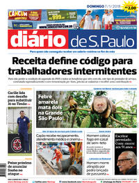 Capa do jornal Diário de São Paulo 07/01/2018