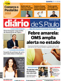 Capa do jornal Diário de São Paulo 17/01/2018