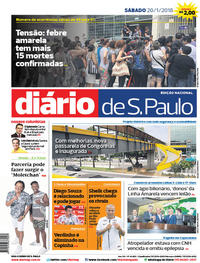Capa do jornal Diário de São Paulo 20/01/2018