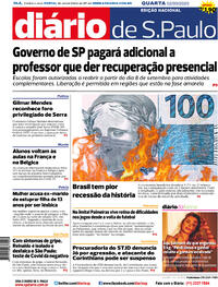Capa do jornal Diário de São Paulo 02/09/2020