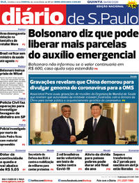 Capa do jornal Diário de São Paulo 04/06/2020