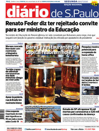 Capa do jornal Diário de São Paulo 06/07/2020