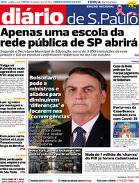 Capa do jornal Diário de São Paulo 06/10/2020