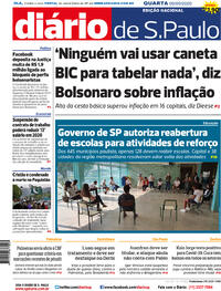 Capa do jornal Diário de São Paulo 09/09/2020