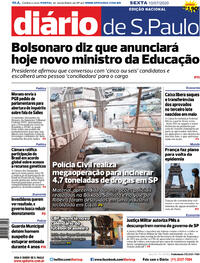 Capa do jornal Diário de São Paulo 10/07/2020