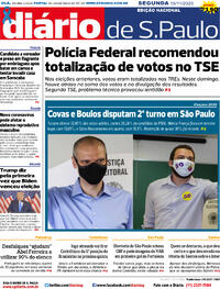 Capa do jornal Diário de São Paulo 16/11/2020