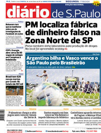 Capa do jornal Diário de São Paulo 17/08/2020