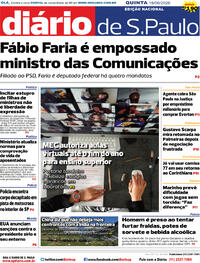 Capa do jornal Diário de São Paulo 18/06/2020