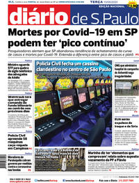 Capa do jornal Diário de São Paulo 19/05/2020
