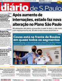 Capa do jornal Diário de São Paulo 20/11/2020