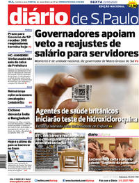 Capa do jornal Diário de São Paulo 22/05/2020