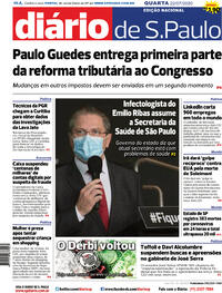 Capa do jornal Diário de São Paulo 22/07/2020