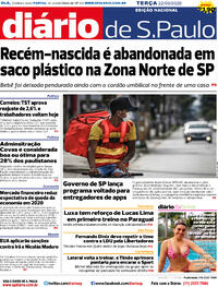 Capa do jornal Diário de São Paulo 22/09/2020