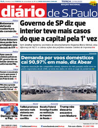 Capa do jornal Diário de São Paulo 23/06/2020