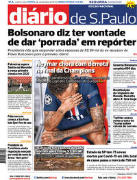 Capa do jornal Diário de São Paulo 24/08/2020