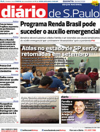 Capa do jornal Diário de São Paulo 25/06/2020