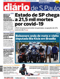 Capa do jornal Diário de São Paulo 26/07/2020