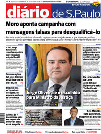 Capa do jornal Diário de São Paulo 27/04/2020