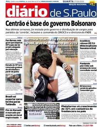 Capa do jornal Diário de São Paulo 27/05/2020