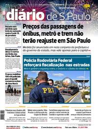 Capa do jornal Diário de São Paulo 31/12/2020