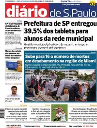 Capa do jornal Diário de São Paulo 01/07/2021