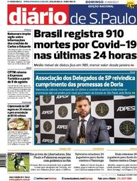 Capa do jornal Diário de São Paulo 01/08/2021