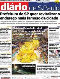Capa do jornal Diário de São Paulo 01/12/2021