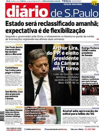 Capa do jornal Diário de São Paulo 02/02/2021