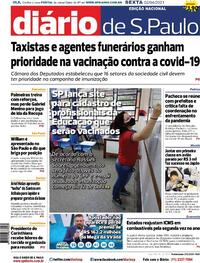 Capa do jornal Diário de São Paulo 02/04/2021
