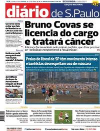 Capa do jornal Diário de São Paulo 03/05/2021