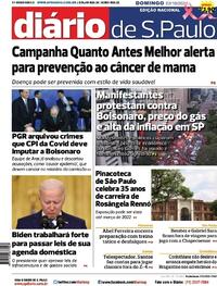 Capa do jornal Diário de São Paulo 03/10/2021