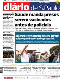 Capa do jornal Diário de São Paulo 05/03/2021
