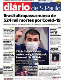 Capa do jornal Diário de São Paulo 05/07/2021