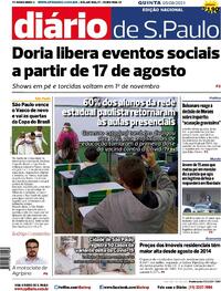 Capa do jornal Diário de São Paulo 05/08/2021