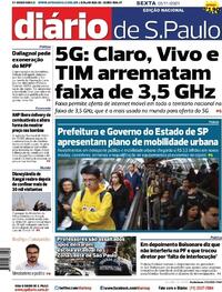 Capa do jornal Diário de São Paulo 05/11/2021