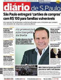 Capa do jornal Diário de São Paulo 06/05/2021
