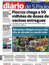Capa do jornal Diário de São Paulo 06/06/2021
