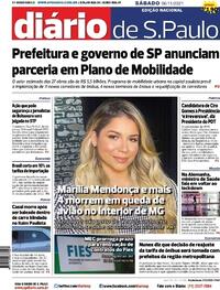 Capa do jornal Diário de São Paulo 06/11/2021