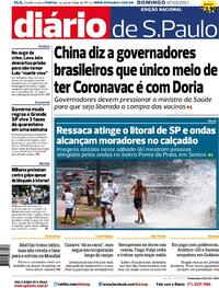 Capa do jornal Diário de São Paulo 07/02/2021