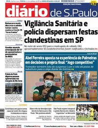 Capa do jornal Diário de São Paulo 07/03/2021