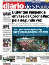 Capa do jornal Diário de São Paulo 07/05/2021