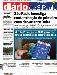 Capa do jornal Diário de São Paulo 07/07/2021