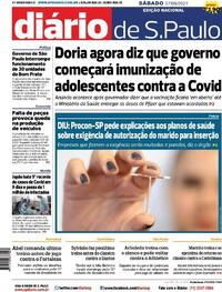 Capa do jornal Diário de São Paulo 07/08/2021