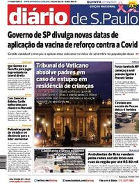 Capa do jornal Diário de São Paulo 07/10/2021