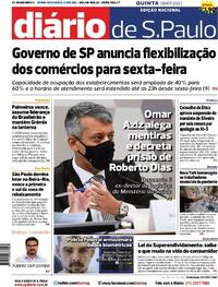 Capa do jornal Diário de São Paulo 08/07/2021