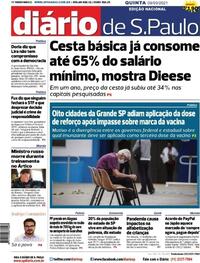 Capa do jornal Diário de São Paulo 09/09/2021