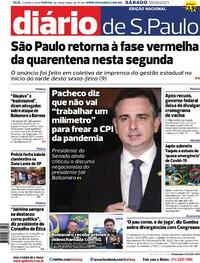 Capa do jornal Diário de São Paulo 10/04/2021